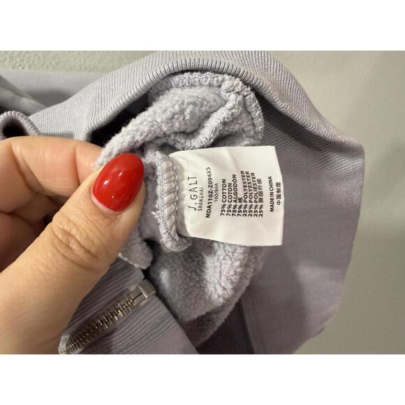 Brandy Melville John Galt Powder Blue Full Zip Up Hoodie - Picture 6 of 6